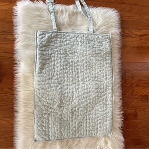 Pottery Barn Green Standard Pillow Cover Sham Quilted